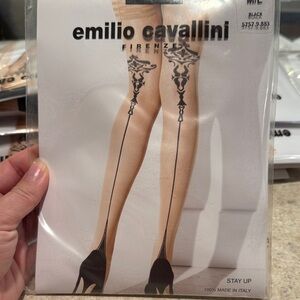 Black Patterned Hosiery